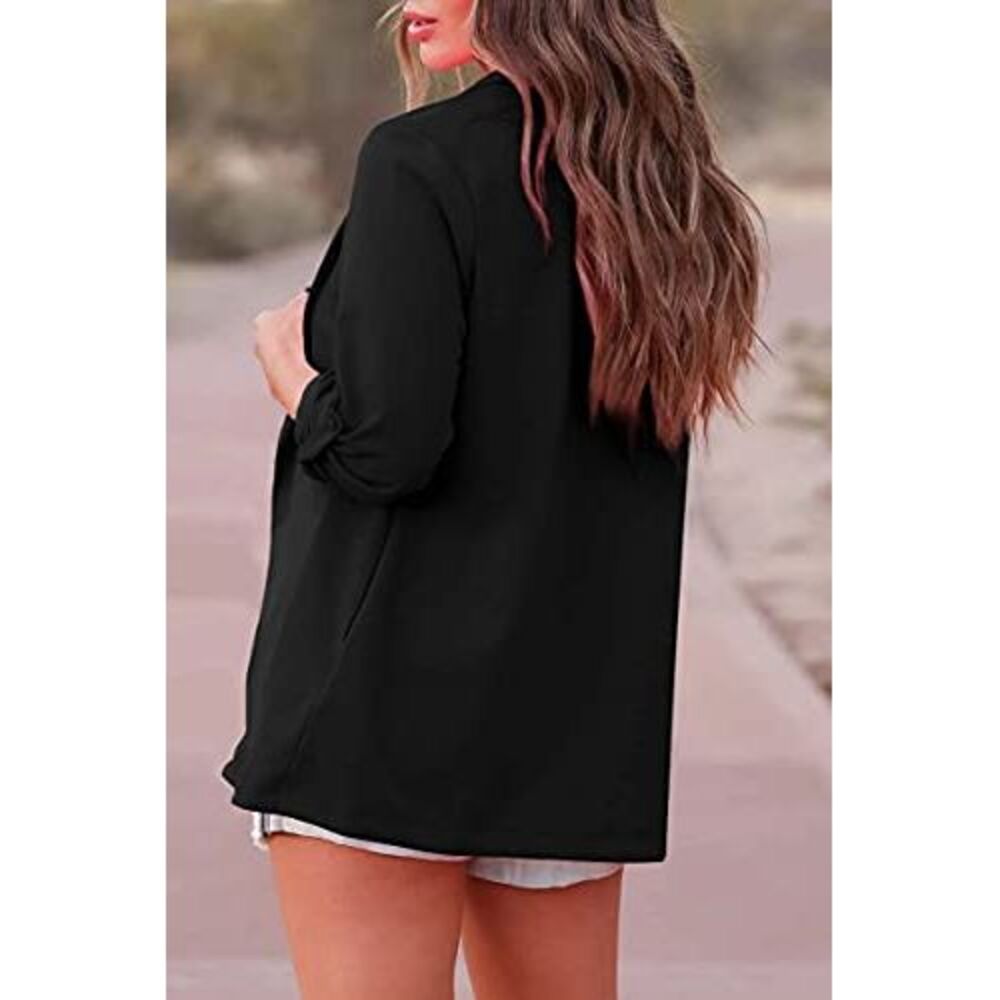 Imily Bela Womens Casual Blazers Long Sleeve Lapel Open Front Work Office Jacket